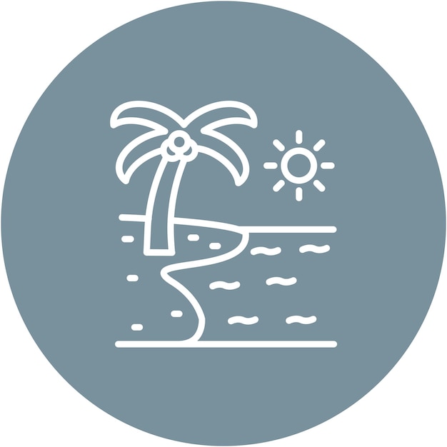 Estilo de ilustración vectorial de la playa