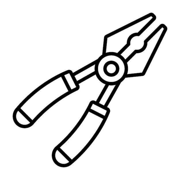 Estilo de la ilustración vectorial de Pliers