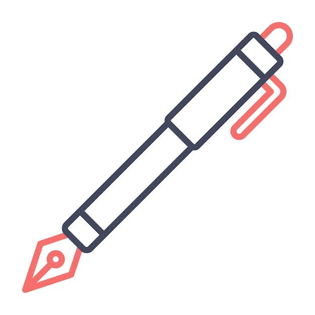 Estilo de la ilustración vectorial de la pluma fuente