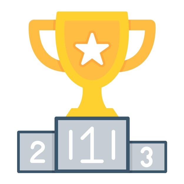 Estilo de ilustración vectorial del podio ganador