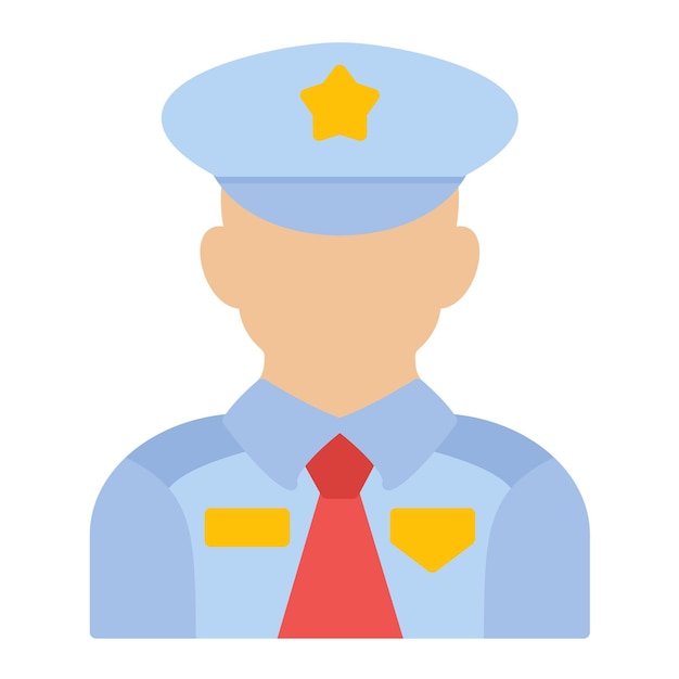 Estilo de ilustración vectorial de la policía