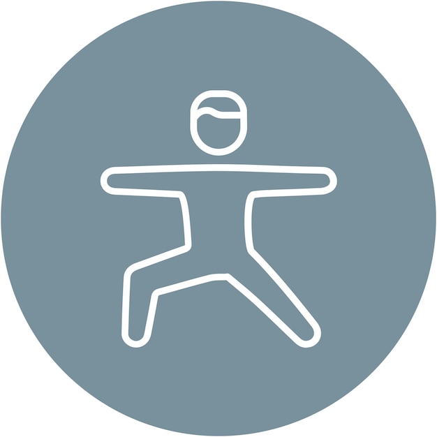 Estilo de ilustración vectorial de la postura del guerrero