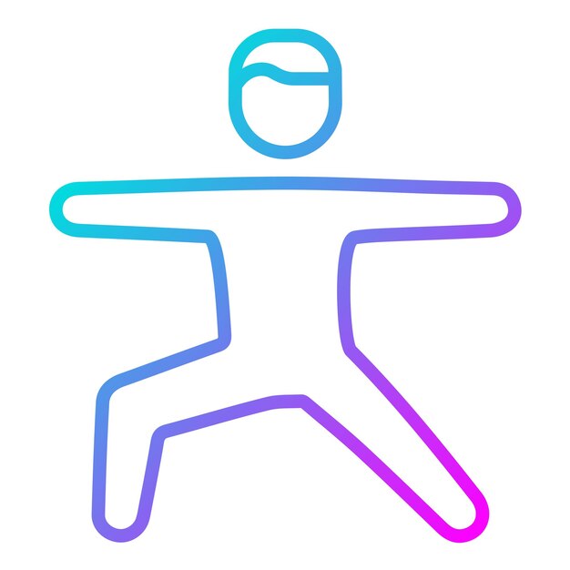 Estilo de ilustración vectorial de la postura del guerrero