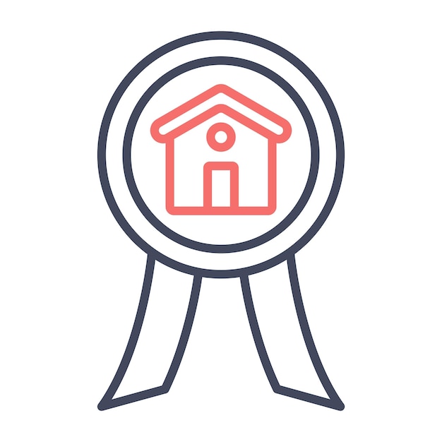 Estilo de ilustración vectorial del premio de la casa