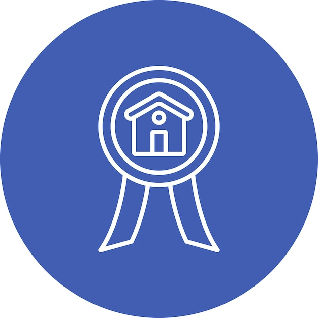 Estilo de ilustración vectorial del premio de la casa