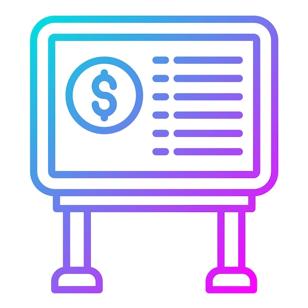 Estilo de ilustración vectorial de la presentación del presupuesto