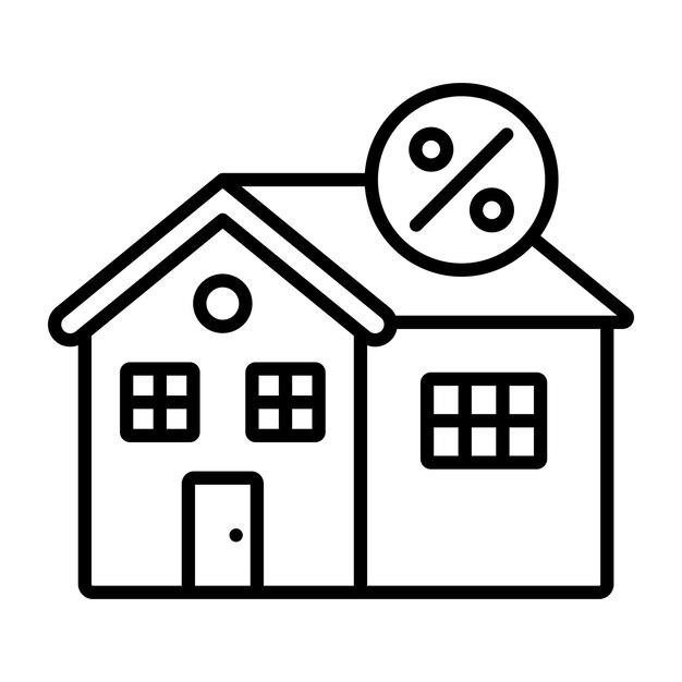 Estilo de ilustración vectorial de préstamos para la vivienda