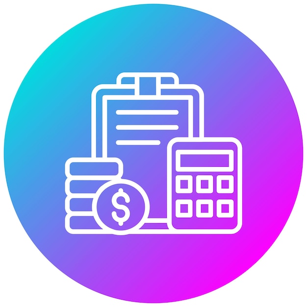Estilo de ilustración vectorial del presupuesto empresarial