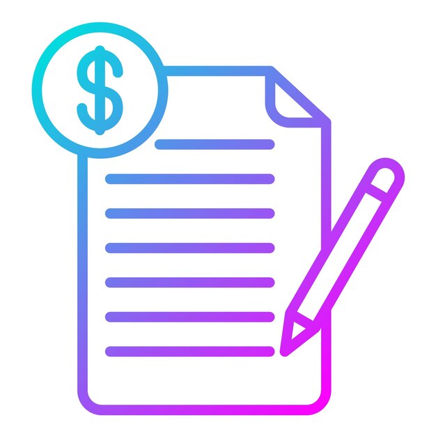 Estilo de ilustración vectorial del presupuesto del proyecto