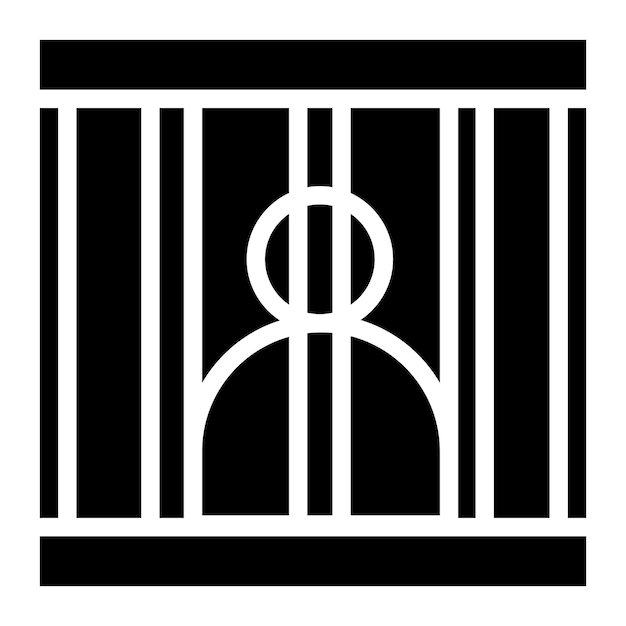 Estilo de ilustración vectorial del prisionero