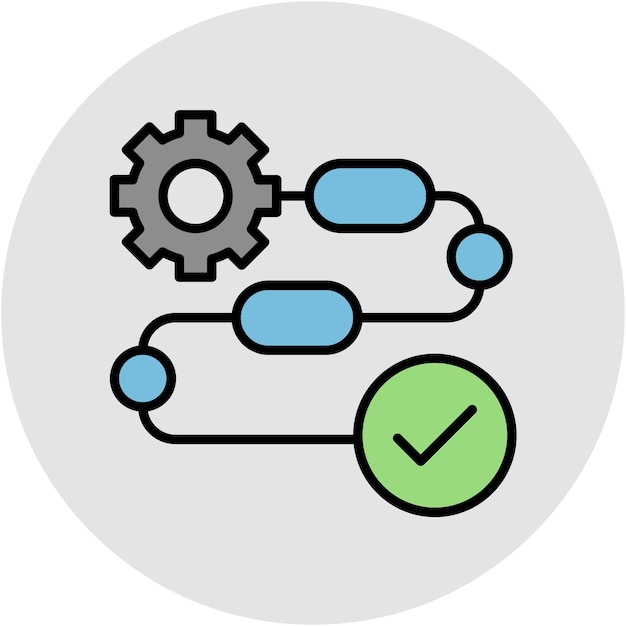 Estilo de ilustración vectorial del proceso