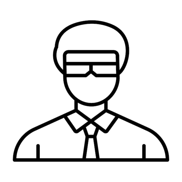 Estilo de ilustración vectorial del profesor masculino