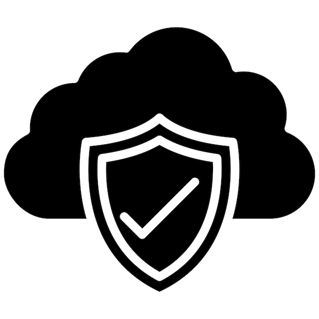 Estilo de ilustración vectorial de protección de nubes