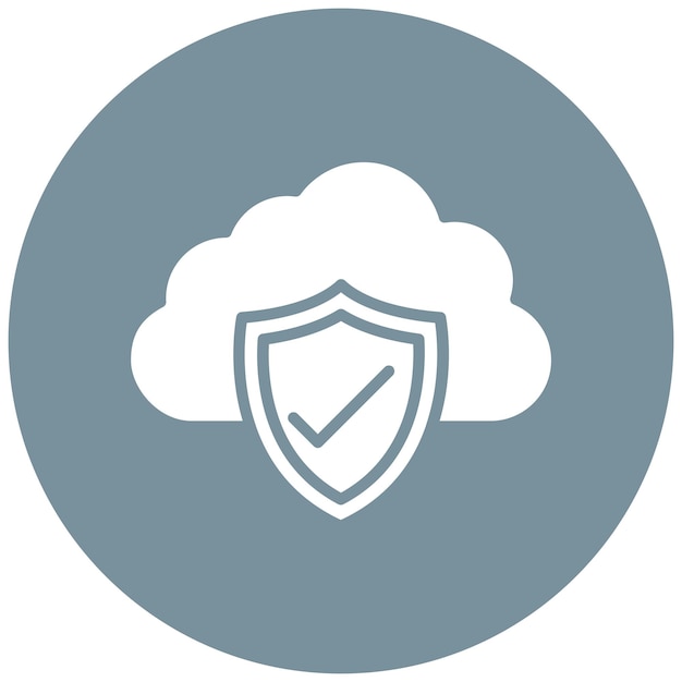 Estilo de ilustración vectorial de protección de nubes