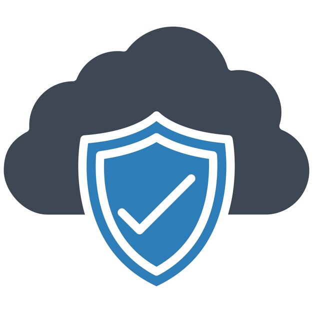 Estilo de ilustración vectorial de protección de nubes
