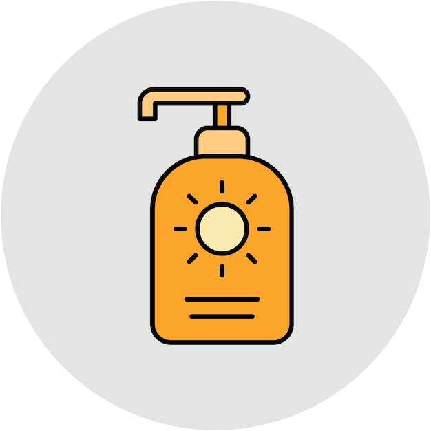 Estilo de ilustración vectorial de protector solar