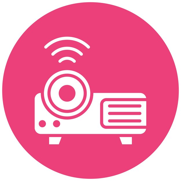 Estilo de la ilustración vectorial del proyector