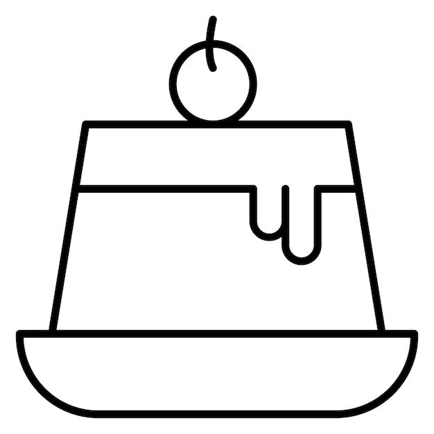 Estilo de ilustración vectorial de pudín