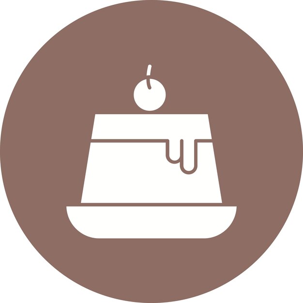 Estilo de ilustración vectorial de pudín