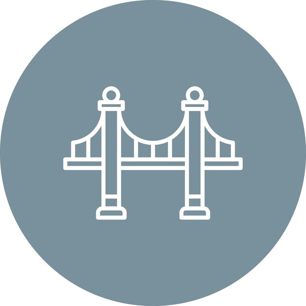 Estilo de ilustración vectorial del puente