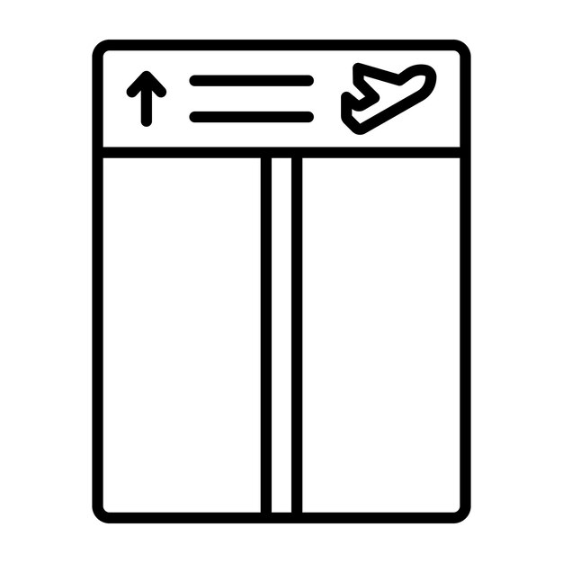 Estilo de ilustración vectorial de la puerta de embarque