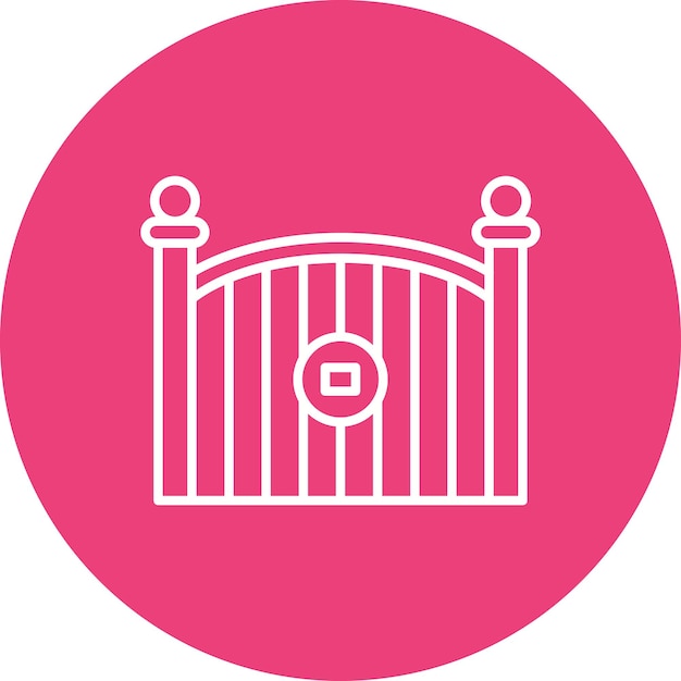 Estilo de ilustración vectorial de la puerta de seguridad