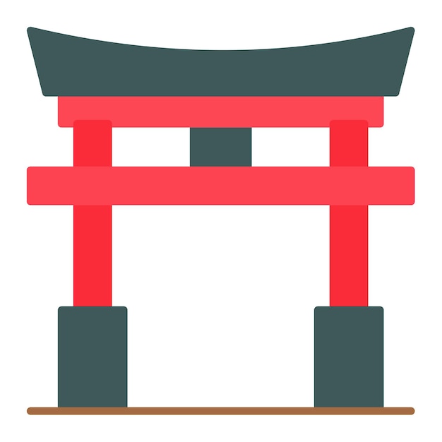 Vector estilo de ilustración vectorial de la puerta de torii