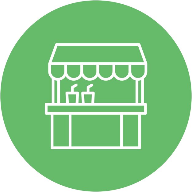 Estilo de ilustración vectorial del puesto del proveedor