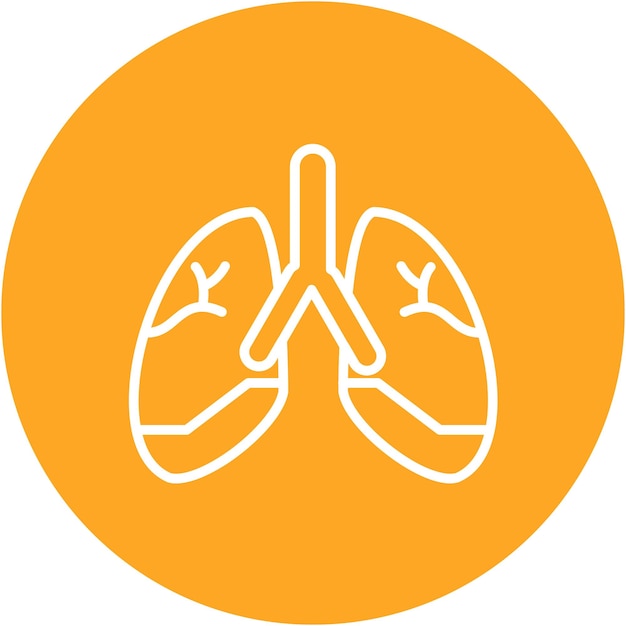 Vector estilo de ilustración vectorial de los pulmones