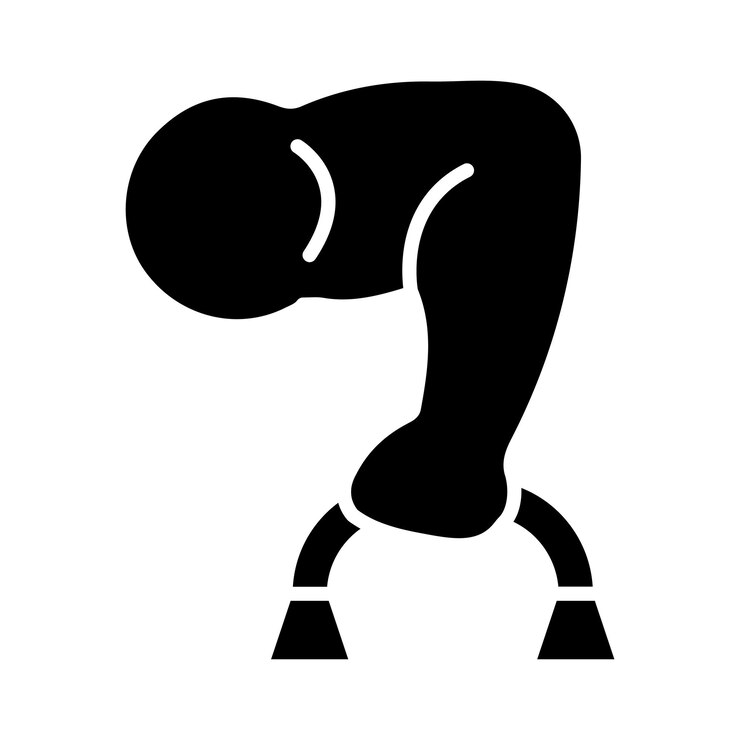 Vector estilo de la ilustración vectorial de push ups