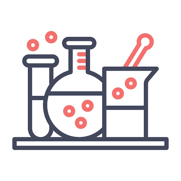 Estilo de ilustración vectorial de química