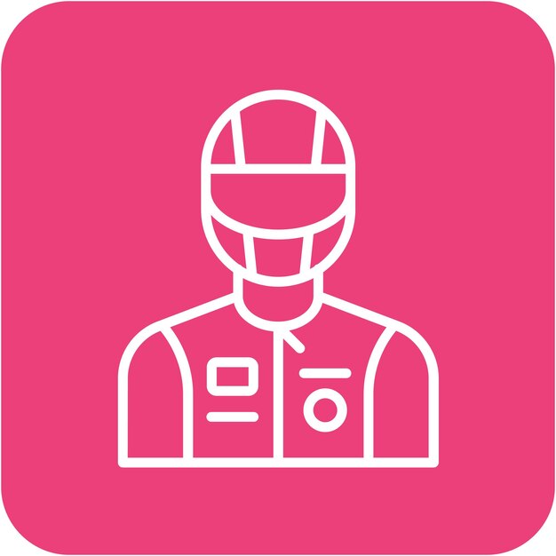 Estilo de ilustración vectorial de Racer