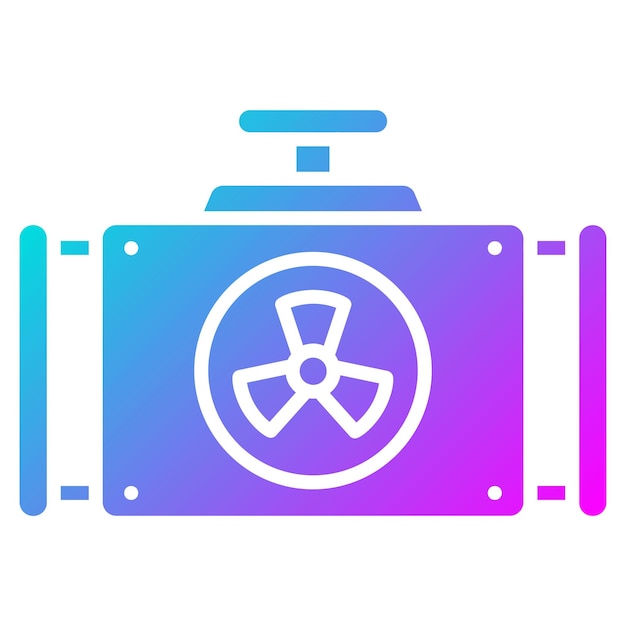 Estilo de la ilustración vectorial de radiación
