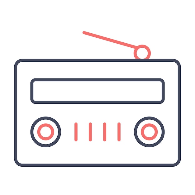 Estilo de ilustración vectorial de radio