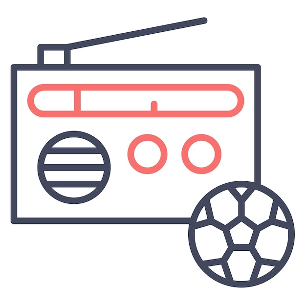 Vector estilo de ilustración vectorial de radio