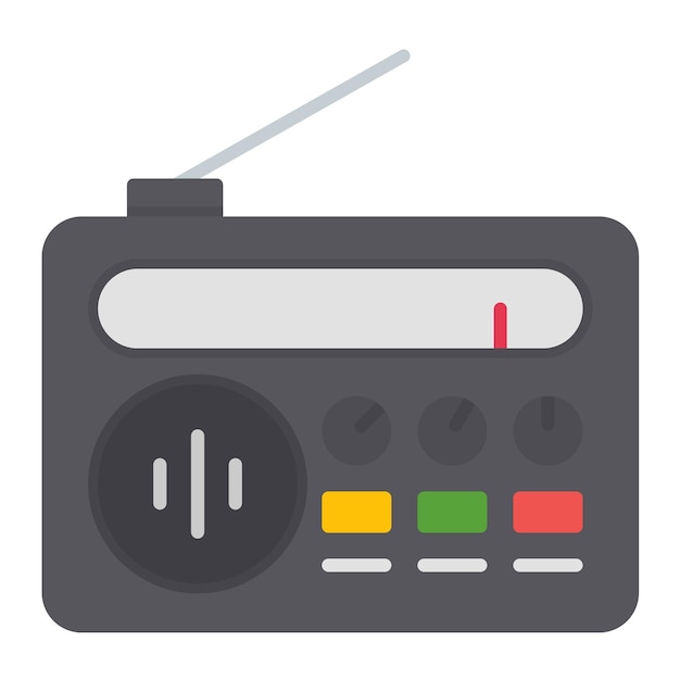 Vector estilo de ilustración vectorial de radio