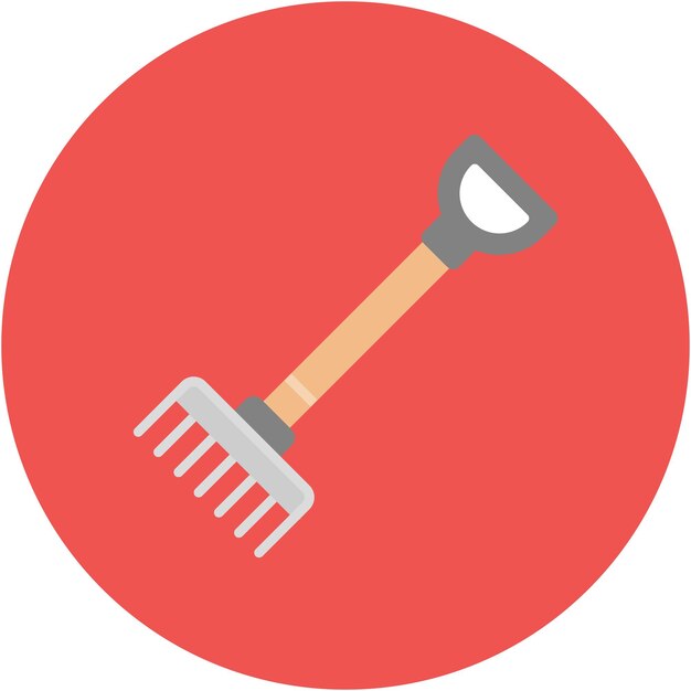 Estilo de la ilustración vectorial de Rake