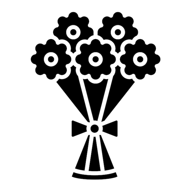 Estilo de ilustración vectorial del ramo de flores