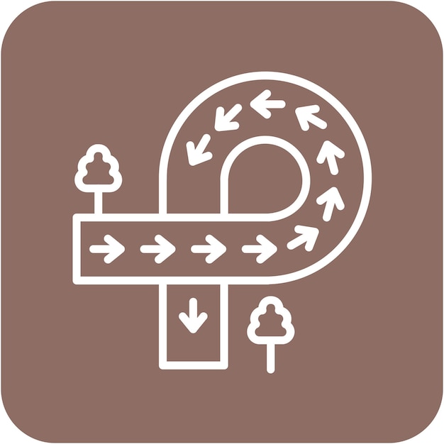 Estilo de ilustración vectorial de las rampas de carretera