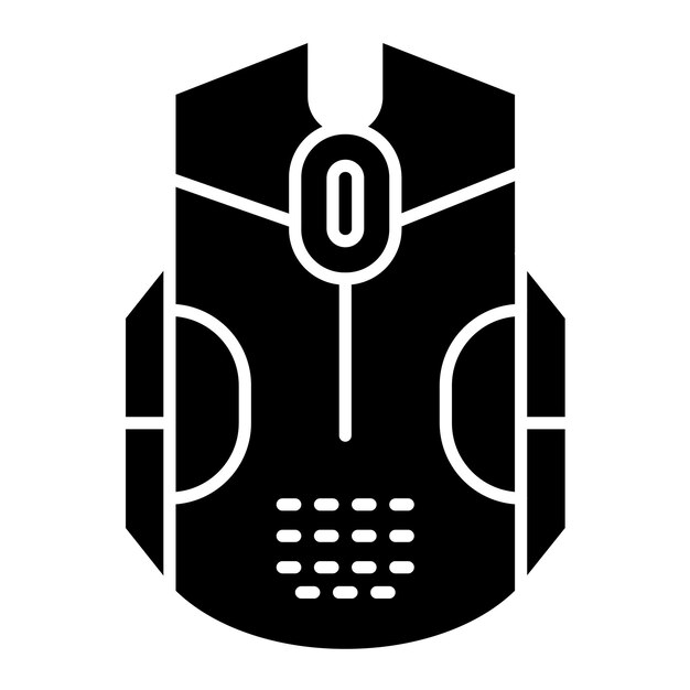 Estilo de ilustración vectorial del ratón de juego