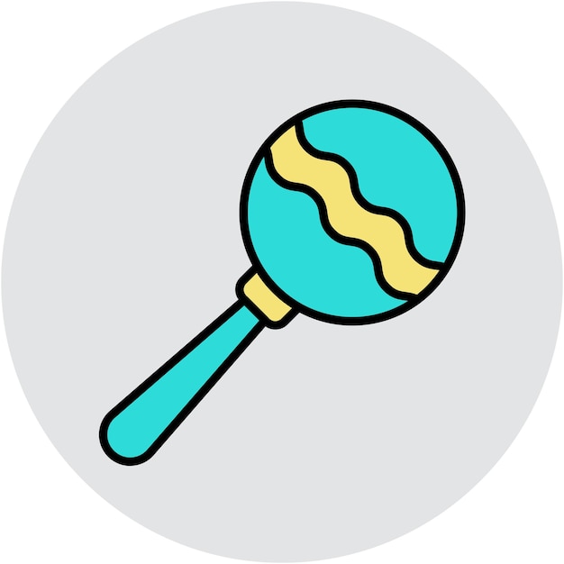 Estilo de la ilustración vectorial de Rattle