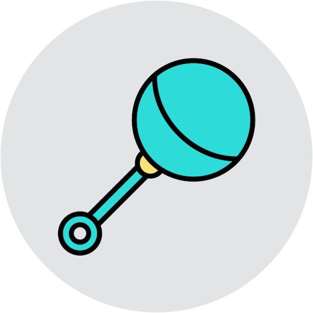 Estilo de la ilustración vectorial de Rattle