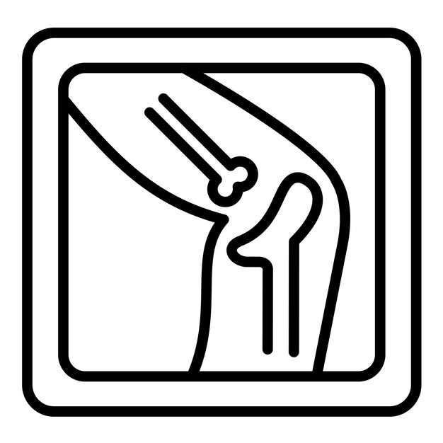 Estilo de la ilustración vectorial de rayos X