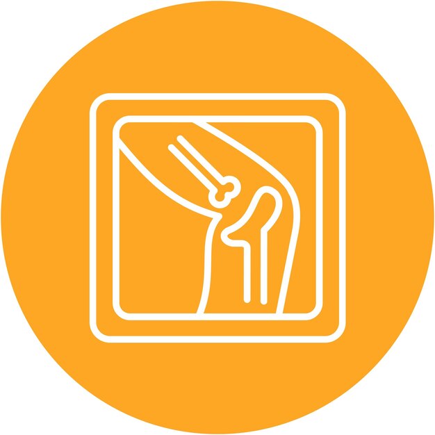Estilo de la ilustración vectorial de rayos X