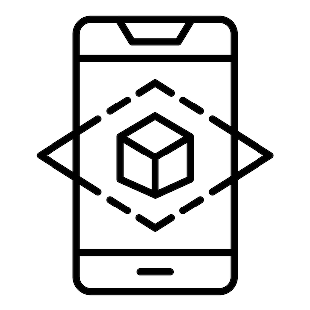 Estilo de ilustración vectorial de realidad aumentada