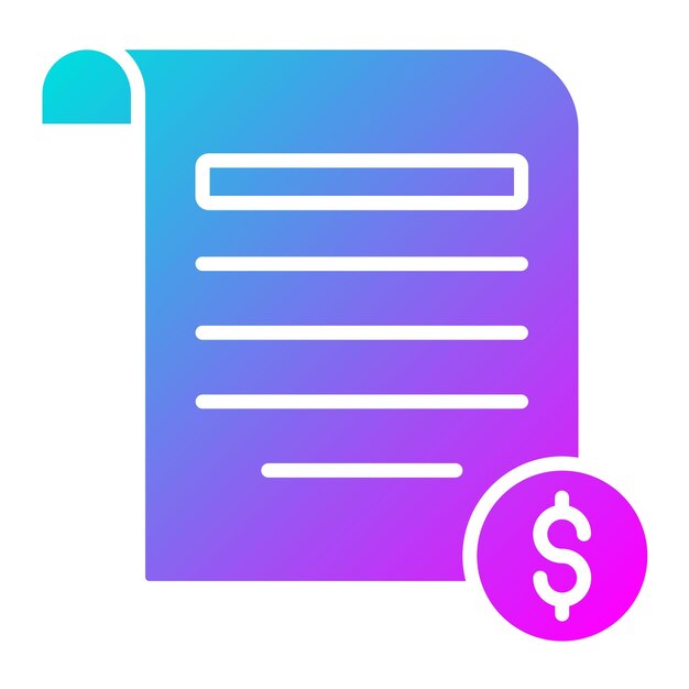 Estilo de la ilustración vectorial del recibo