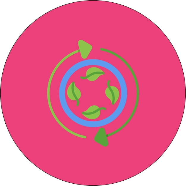 Estilo de ilustración vectorial de reciclaje de hojas