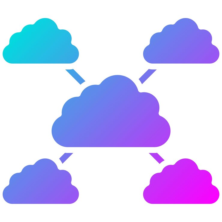 Vector estilo de ilustración vectorial de red en la nube