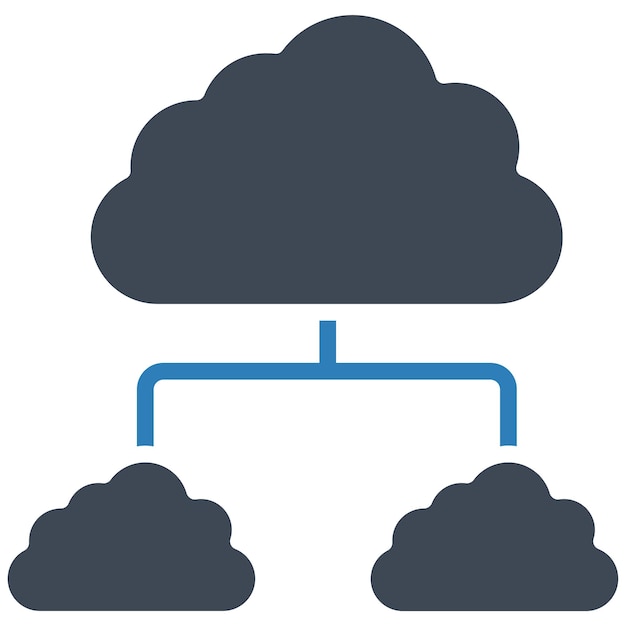 Estilo de ilustración vectorial de la red de nubes