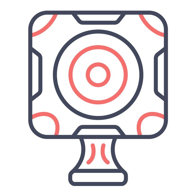 Estilo de ilustración vectorial redonda de la cámara web